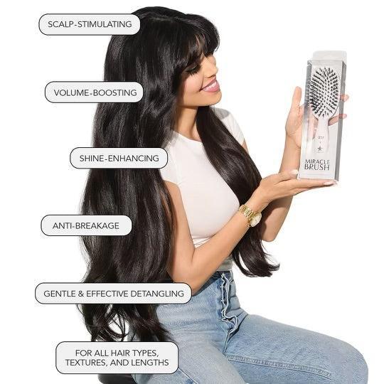 SilkBoost™ Scalp Massage Paddle Brush