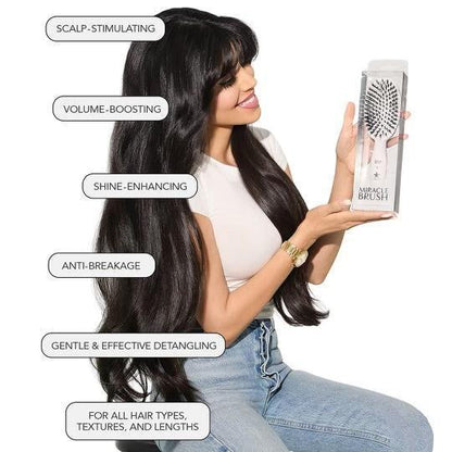 SilkBoost™ Scalp Massage Paddle Brush